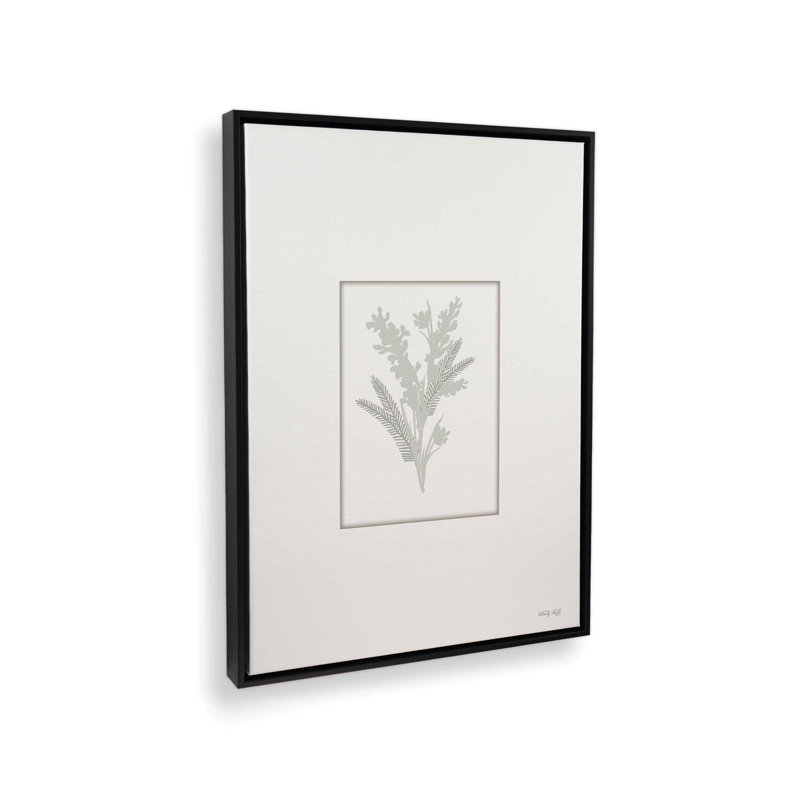 «Botanical Silhouette III» par Cindy Jacobs, reproduction d'art, L 12 po x H 16 po, Toile avec cadre, Noir