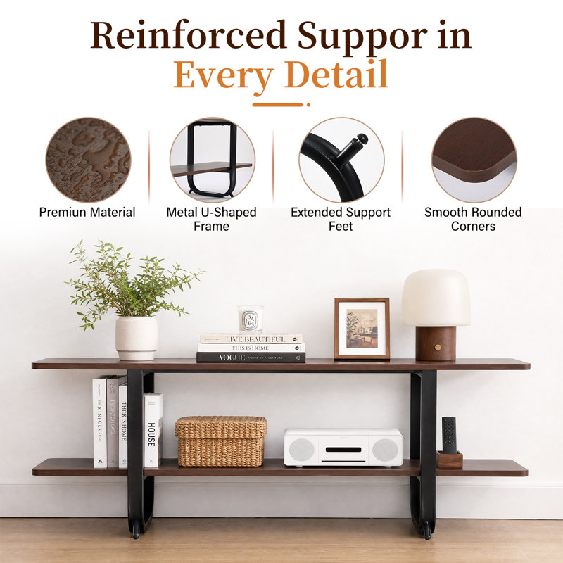 TV Stand With Storage For Tvs Up To 65'', Dark Brown