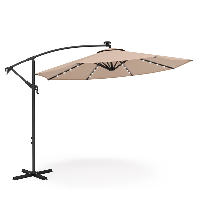 120" Cantilever Umbrella with Crank Lift, Light Beige