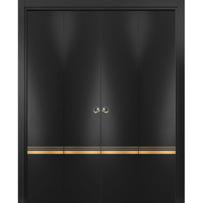 2010 Solid + Manufactured Wood Paneled without Installation Hardware Kit Bi-Fold Door