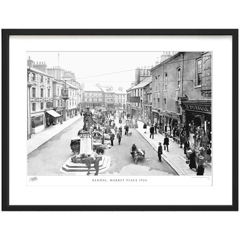 Kendal, Market Place 1924 by Francis Frith - Single Picture Frame Print, 60cm H x 80cm W x 2.3cm D