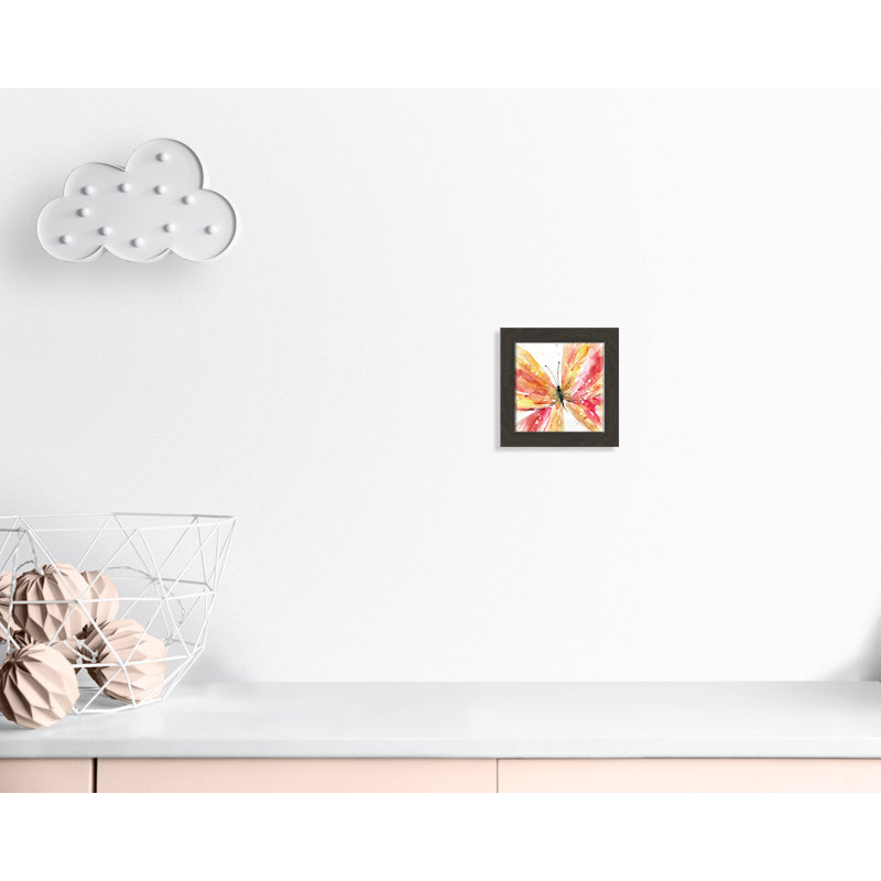 «Butterfly Flying II», art encadré, H 8 po x l 8 po x P 0,63 po, Structure noire