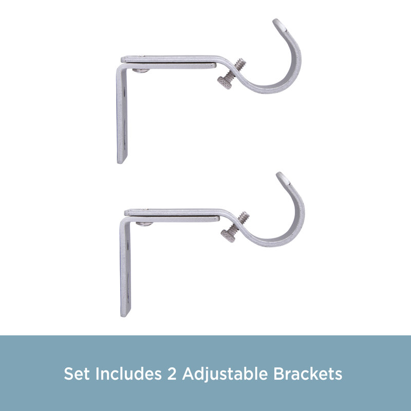 Brackets Steel Rod Socket, 1" Diameter, Satin Nickel