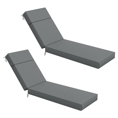 Wynee Outdoor 4'' Chaise Lounge Cushion