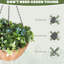 59.98 cm H Faux Foliage Plant in Wicker/Rattan and Concrete Pot and Planter