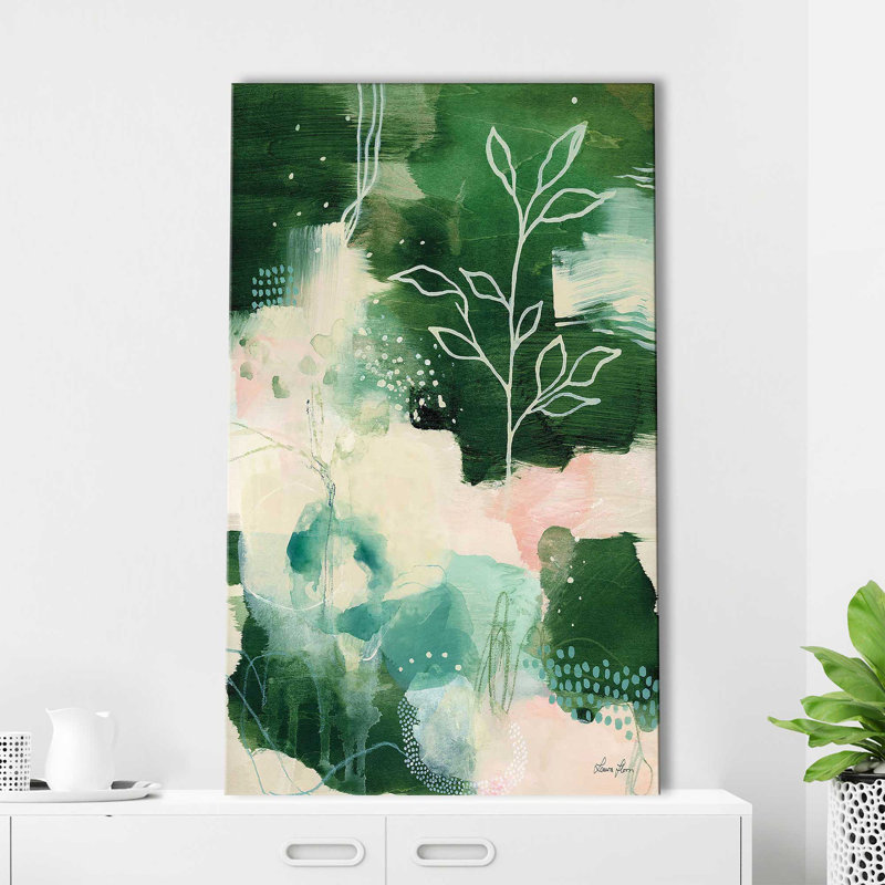 «Nature Story II» par Laura Horn - Peinture, Toile tendue, H 60 po x l 36 po x P 1,5 po