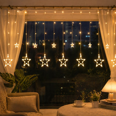 9.8ft LED Twinkle String Light with 12 Stars 2700K