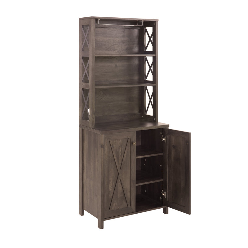 Armoire de cuisine avec support à micro-ondes Coffee Bar