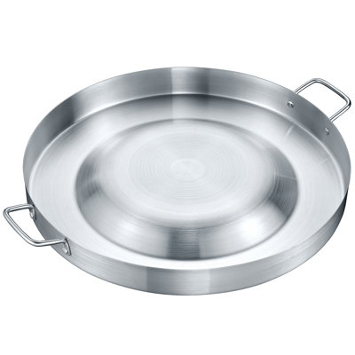 Batterie de cuisine de 21,25 po en acier inoxydable avec plaque chauffante ronde Concord