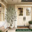 Olive artificielle avec fruit en pot de fleurs blanc, arbre topiaire en pot pour la maison et le bureau, 5/6/7/8 pieds-1400002817