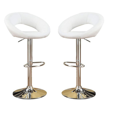 Ensemble de 2 chaises à hauteur réglable en similicuir