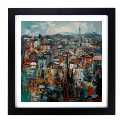 City Of Belfast Abstract Expressionism No.2 - Framed Print