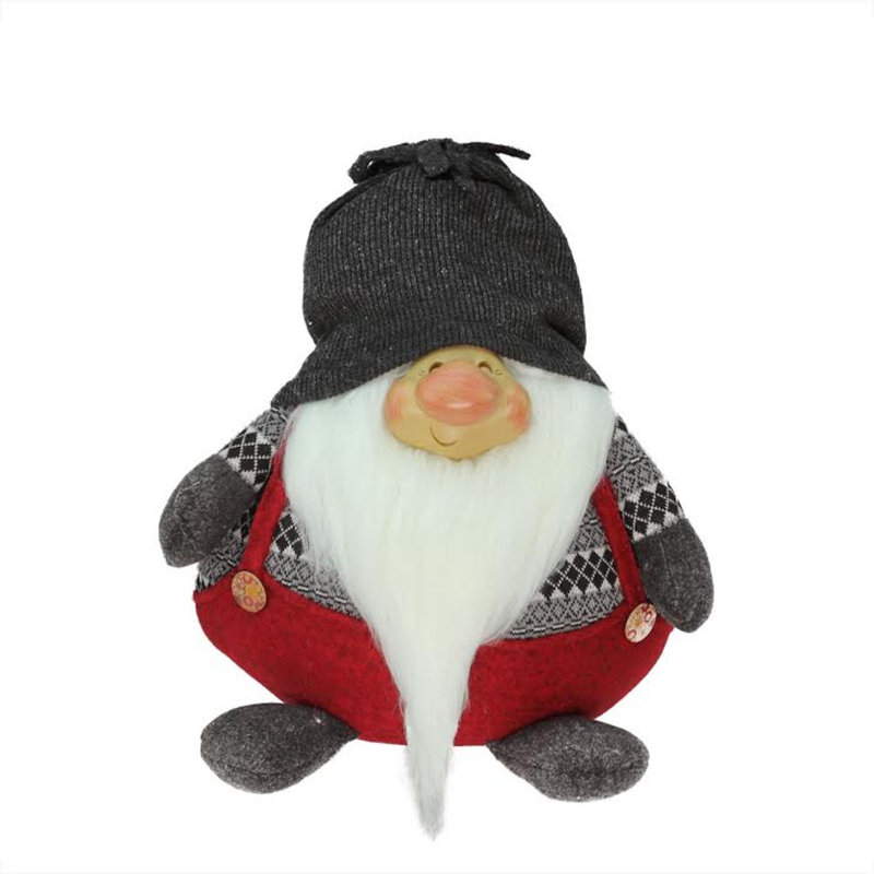 Figurine de Noël 14 "rouge et gris anthracite Dan Gnome