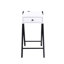 Table d'appoint Fierce blanc et noir avec port USB intégré