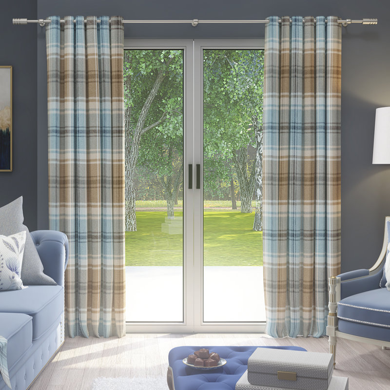 Choate Blackout Curtain Pair, Duck Egg Blue, 228 W x 182 D cm