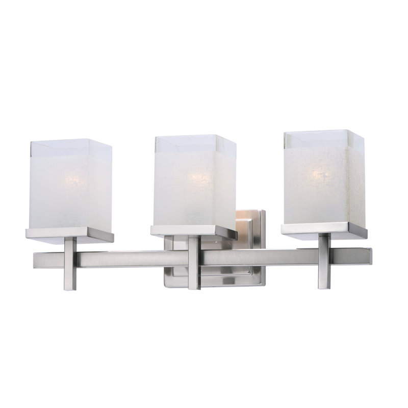 Ghadir Dimmable Vanity Light, 3, Satin Nickel