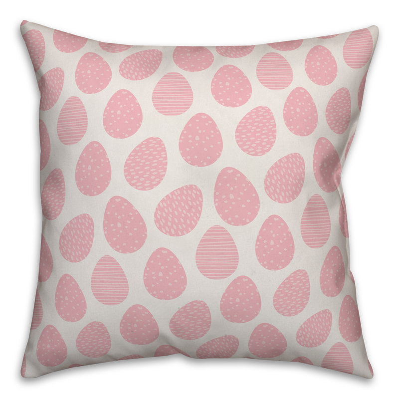  Coussin Pâques, 16 po x 1 po, Pas de bourre, Rose
