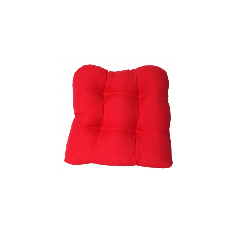 Outdoor 4'' Dining Chair Chair Pad, Red