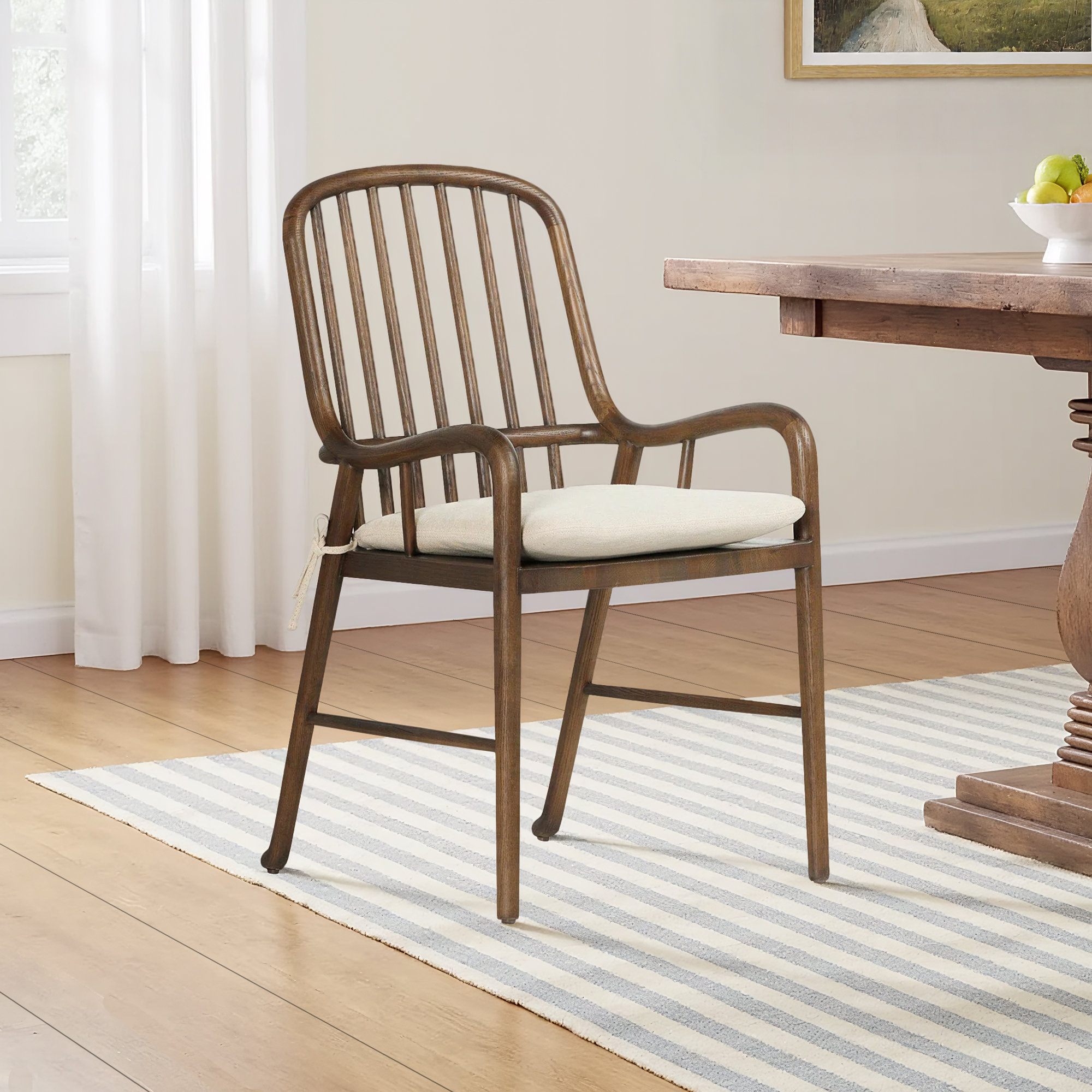 Brenna Dining Chair With Cushion, Broadway Dune