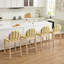 Tabouret de comptoir revêtu de lin 26,4 po avec cadre en bois massif Hyland (ensemble de 4)-131202832-131202834