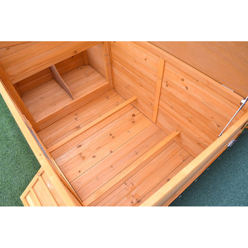 15.3 Square Feet Chicken Coop with Nesting Box For Up To 3 Chickens