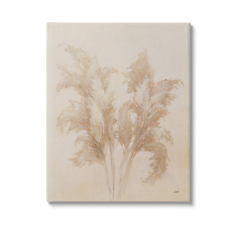 Art traditionnel sur toile, herbe de la pampa traditionnelle par Julia Purinton, H 30 po x l 24 po