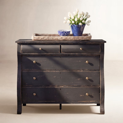 Commode en bois 5 tiroirs Chamberlain