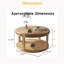 Table basse et canapé de 31,5 pouces en bois massif rond - plateau épaissi à deux niveaux, pieds robustes, table circulaire pour le salon