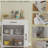 Kitchen Island with Storage Space, Rolling Kitchen Cart with Power Outlets and USB Ports, Microwave Rack with Towel and Spice Rack, White-1191434433