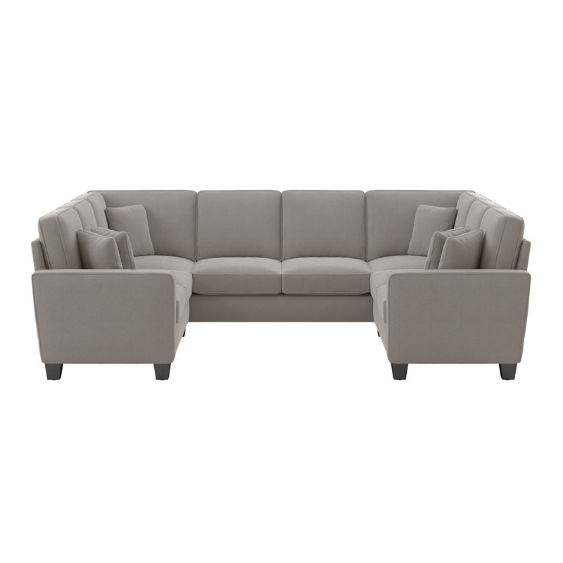 Canapé modulaire Alitza, Beige, H 36 po x l 125 po x P 99,01 po