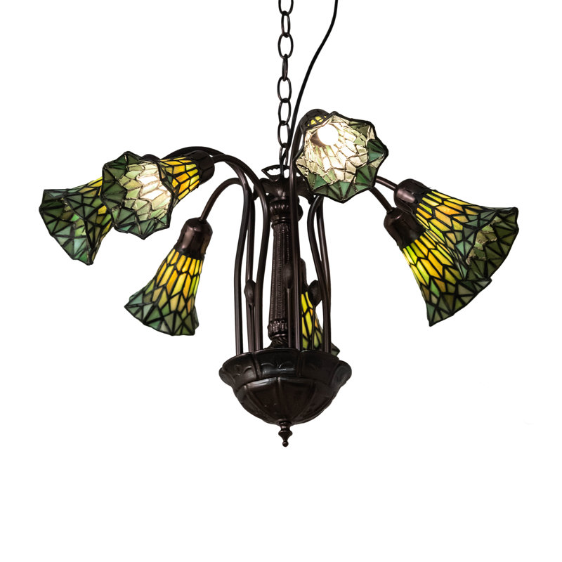 Arnkil 6 - Light Chandelier, Green