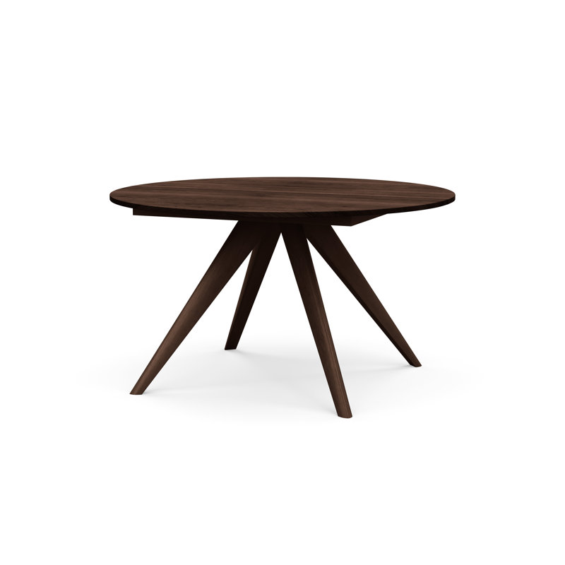 Table à rallonge ronde Catalina, Cerise fumée, L 60 po x l 60 po
