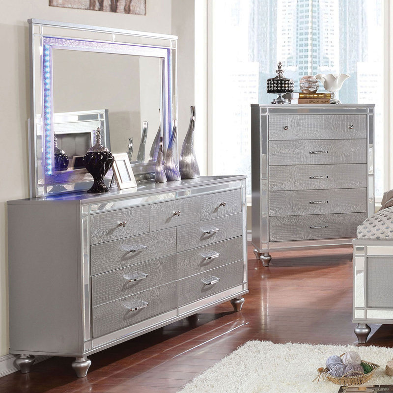 Commode contemporaine Brachium, argent