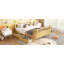 Lit plateforme double en bois pleine grandeur, lit double en bois à profil bas avec rails-1381802384-1381802386
