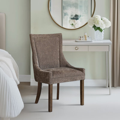 Ultra Velvet Upholstered Dining Chairs with High-Back Design and Solid Wood Legs