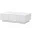 Table basse extensible rectangulaire en bois avec 2 grands compartiments de rangement cachés-1221280449