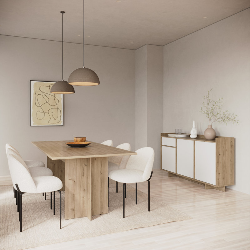 LEAD 200 cm Extendable Oak Rectangular Dining Table