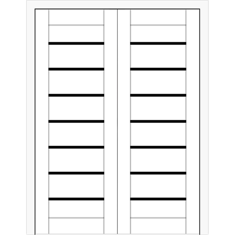 Double porte intérieure réversible Domino 01, Réversible, 56 po x 80 po