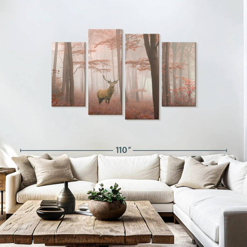 Brampt Elusive Red Deer, 48" H x 75" W