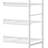 White Oak Four-Tier Metal Shoe Rack, Freestanding Design With MDF Top Panel, Wardrobe Entryway Storage Rack.