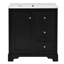 Armoire de meuble-lavabo 30 po avec lavabo en céramique, 3 tiroirs et tablettes-610179429