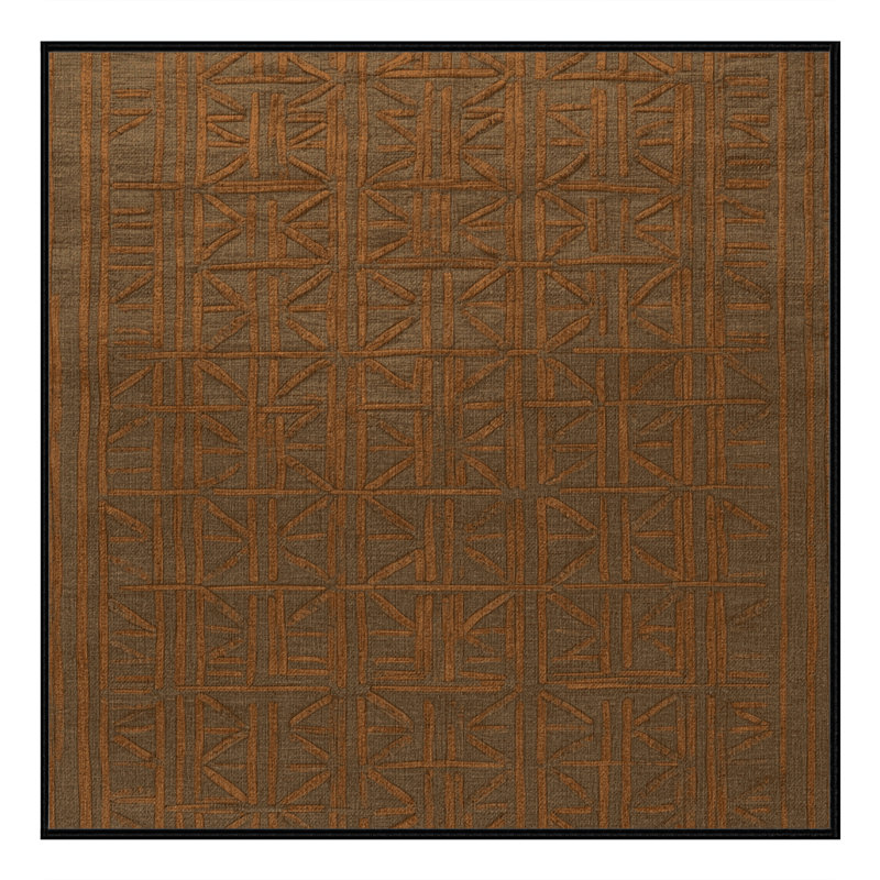 Machine Washable Trellis Brown Area Rug, Square 7'