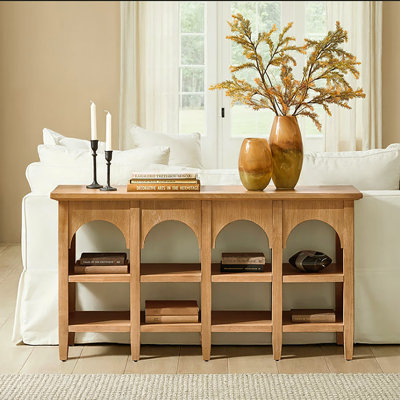 Console en bois massif l 56 po Savana Farmhouse