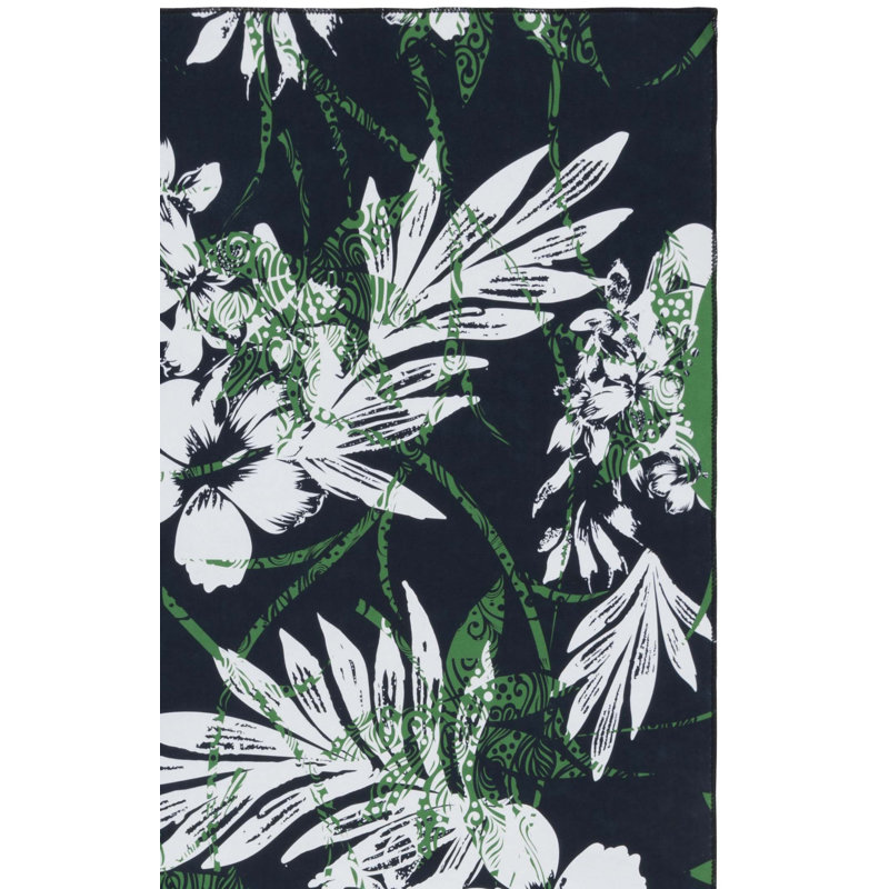 Tapis noir / vert Amalea 825, Rectangle 6 pi x 9 pi