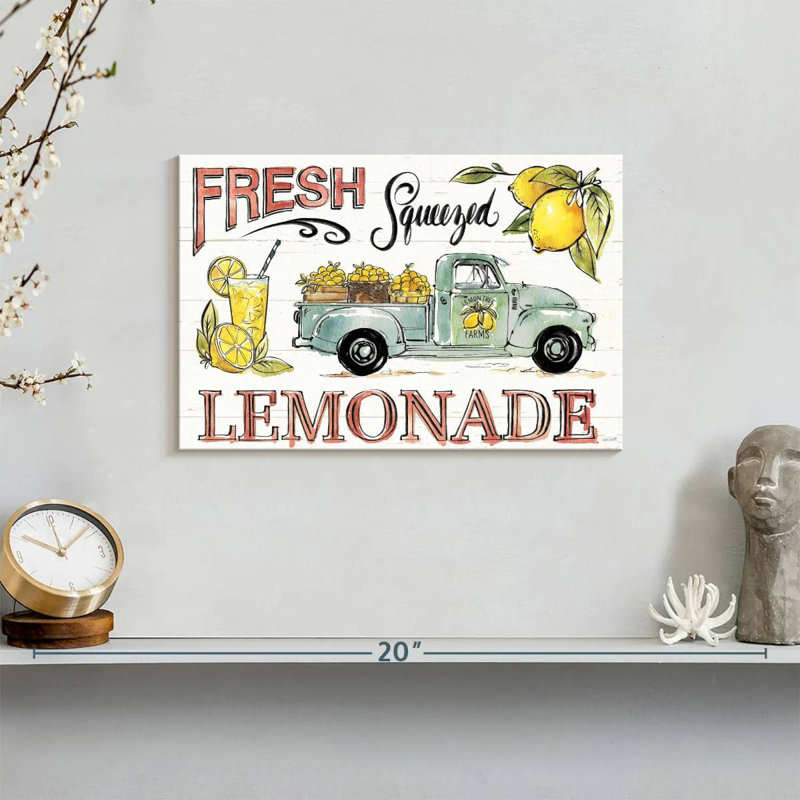 Plaque murale «Lemonade Stand I», H 8 po x l 12 po