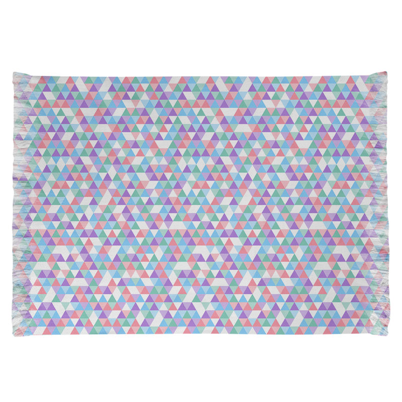 Triangle mauve/vert/rouge Tapis décoratif, non