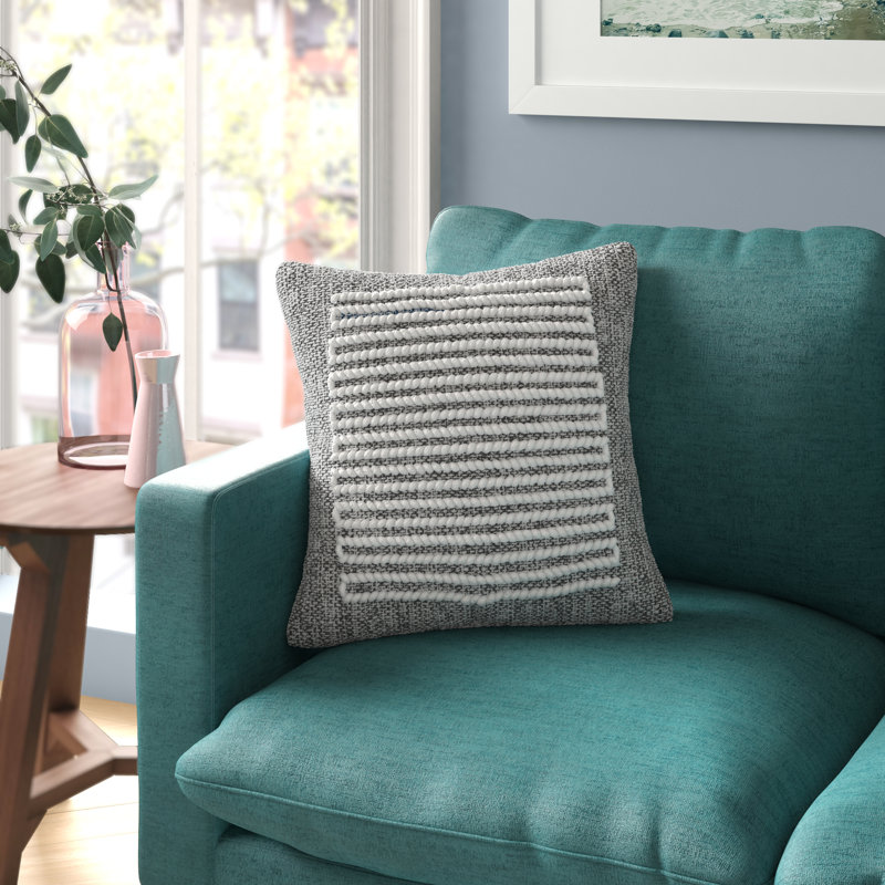 Morrison Square Cotton Pillow Cover & Insert, Cement