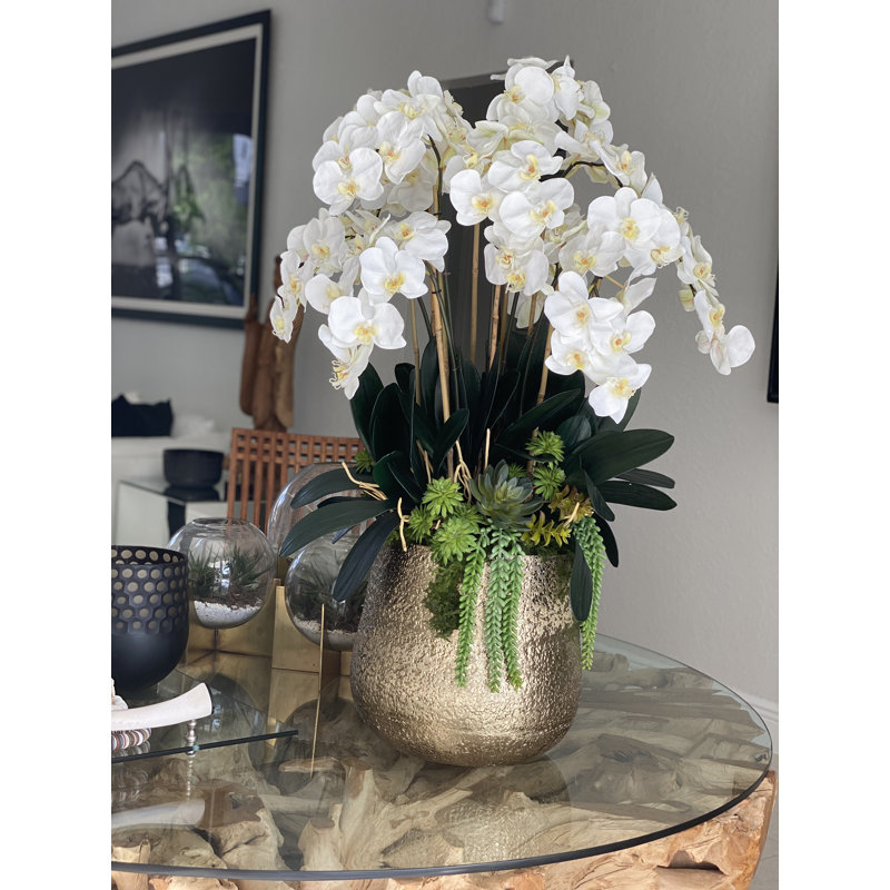 Orchid Floral Arrangement in Pot, 28" H x 18' W x 18" D
