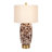Ines Art Glass Table Lamp with Gold Base