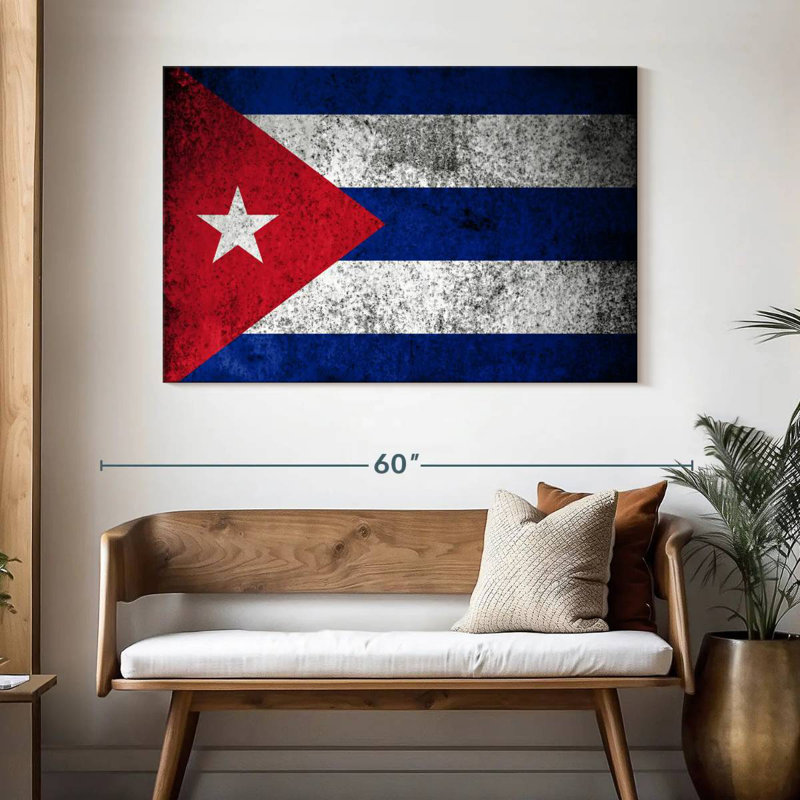 Drapeau cubain Borges, H 32 po x l 48 po